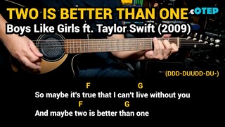 Two Is Better Than One - Boys Like Girls (2009) - Easy Guitar Chords Tutorial with Lyrics