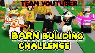 Roblox Islands BARN BUILDING CHALLENGE with TEAM YOUTUBER