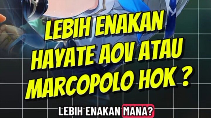 KALIAN TIM HAYATE ATAU MARCOPOLO ?