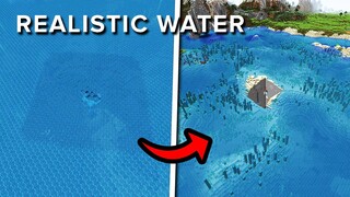 I tried Realistic Water to drain the Ocean in Minecraft