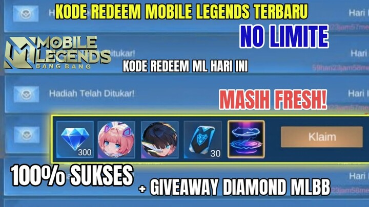 NO LIMITE! KODE REDEEM ML TERBARU KODE REDEEM MOBILE LEGENDS HARI INI UPDATE AGUSTUS 2024