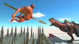Try to Avoid Spear and Jump Over Piercers - Animal Revolt Battle Simulator