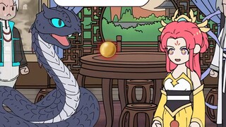 ตอนที่ 26 ของ "เสือน้อยกับงูสามตัว" ฉันเดินทางข้ามกาลเวลาและอวกาศจนกลายเป็นงู น้องสาวของฉันเป็นจักรพ