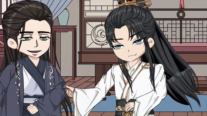 Transformed into a puppet emperor, being hugged and chewed by the emperor's uncle