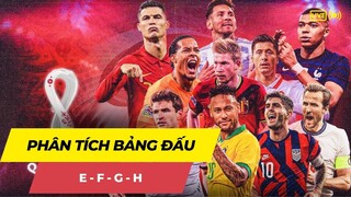 Phân tích xàm bảng đấu World Cup #2: Group E, F, G, H