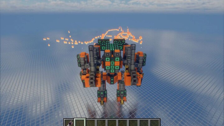 Minecraft create Aeronautics flying Robot Mech