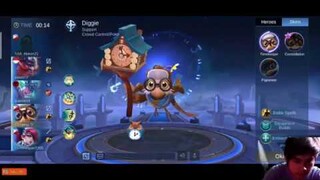 Diggie Support Mobile Legends Gameplay!