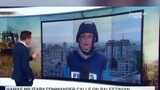 Missile hits a tower behind a journalist during live broadcast 😳