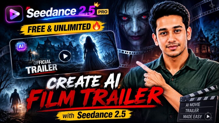 Seedance 2.5 Pro FREE & UNLIMITED | How to Create AI Film Trailer & AI Movie with Seedance 2.5