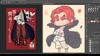 1451 - Shanks / ONE PIECE RED / #onepiecered /Color + Blend 3-4-5