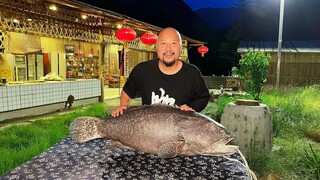 A 31.5-pound grouper, prepared in six different ways, cooked from evening until dawn the next day!