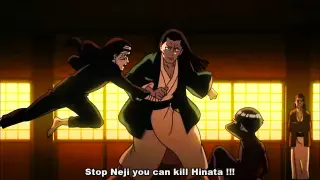 Hiashi Hyuga feels the killing intent from Neji - Battle for the title of Hyuga Clan Grandmaster