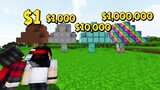 ถ้าเกิด!? บ้านต้นไม้ คนจน $1 เหรียญ VS บ้านต้นไม้ คนรวย $1,000,000 เหรียญ - Minecraft พากย์ไทย
