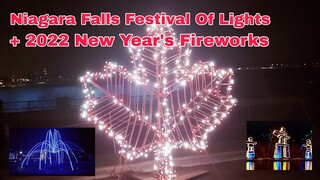 Niagara Falls Festival Of Lights + 2022 New Year's Fireworks