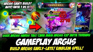 ARGUS GANTI ITEM❗CARA MAIN ARGUS EXP LANE META + BUILD ARGUS TERSAKIT 2024❗GAMEPLAY ARGUS TOP GLOBAL