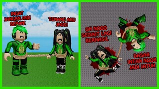 NGAKAK! Akhirnya Abang & Adik Ini Bekerja Sama Dalam Selesaikan Obby Menggunakan Tali