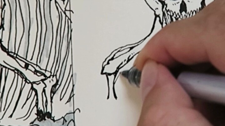 มือซ้าย vs มือขวา วาดรูปยักษ์ร้องไห้