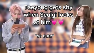 Taeyong getting shy in front of Seulgi  || Seulyong ||