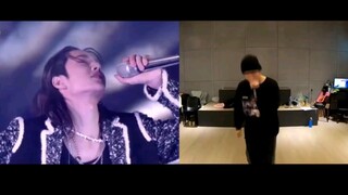 A comparison of Wang Yibo's indifferent New Year's Eve stage performance and the dance studio versio