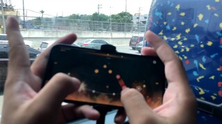 Playing Genshin Rhythm Game in Public Transpo...