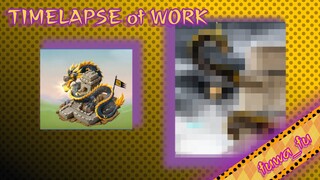 Drawing process of dragonstone rampart(Lords mobile games)