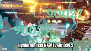 Hyakunin Ikki New Event Day 5 - 9084 Score Gameplay - This is Xiao & Itto C6 Show