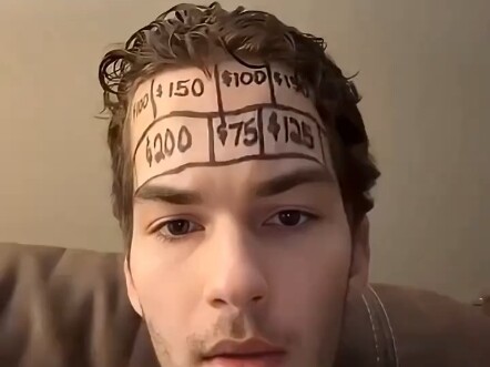 ขายพื้นที่โฆษณาบนหน้าผาก