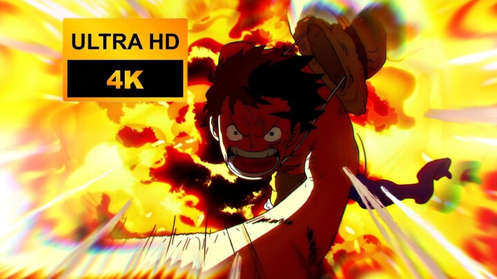 [4K60FPS] Pukulan Meledak! Nika Menghajar Cacing Pasir! Luffy Gear Third dengan Tekkai Ken menembak 