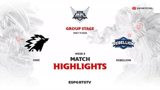 Onic vs Rebellion HIGHLIGHTS MPL ID S13 | RBL VS ONIC ESPORTSTV