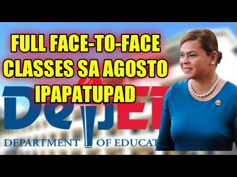 FULL FACE TO FACE CLASSES IPATUTUPAD SA AGOSTO