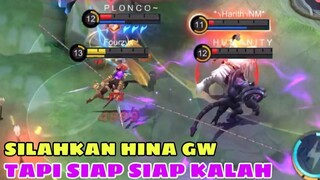 MALUU GAK MALU LAH MASA NGGAK INI NAMANYA TEKNIK ANCAMAN YA GUYS BANTAI HABIS MUSUH - MOBILE LEGENDS