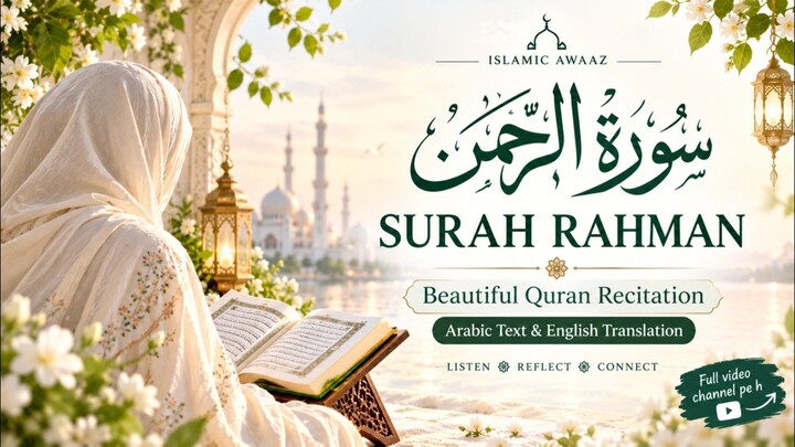 Surah Ar-Rahman | Beautiful Quran Recitation | Arabic & English Translation