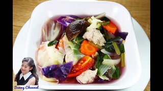 ซุปผักรวม เห็ดหอม ลดน้ำหนัก สูตร 8 : Mixed Vegetable Soup Diet Recipes EP.8 l Sunny Channel
