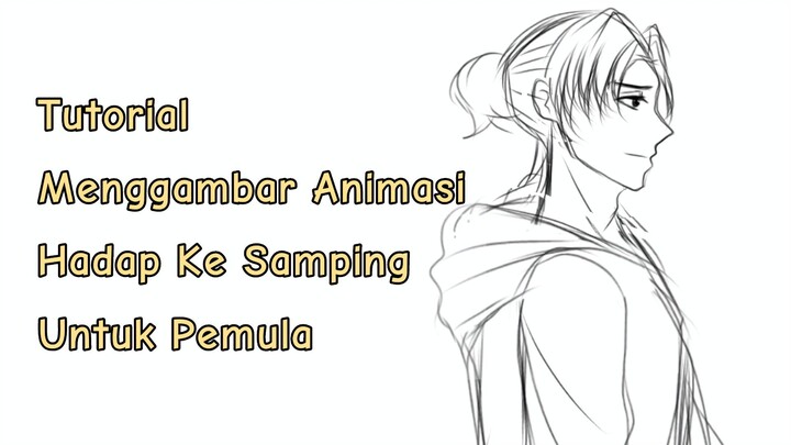 Tutorial Menggambar Karakter Animasi Hadap Ke Samping Untuk Pemula di Ibis Paint