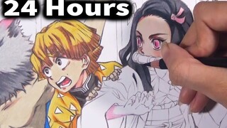 【鬼灭之刃】看大神24小时爆肝的成果！ 手：不要！顶不住！—dP Art Drawing