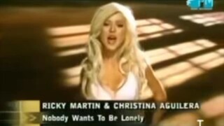 Ricky Martin & Christina Aguilera - Nobody Wants To Be Lonely (MTV Nonstop Hits 2000)