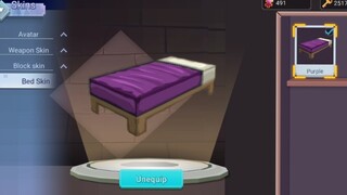 New Purple Bed Skin in Bedwars Blockman Go