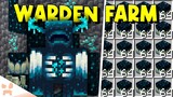 MINECRAFT WARDEN FARM - Automatic, Easy, Minecraft Bedrock + Java