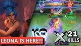 K.O.F LEONA IS BACK !! EPIC KOF SKIN FOR FREE?! | MLBB | Karina Best Build and Gameplay