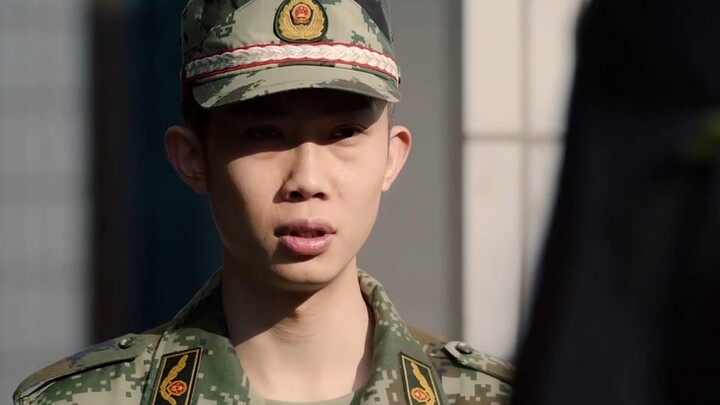 The boy went off to join the army, and the girl is waiting for him.