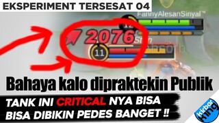 Bahaya Kalo dipraktekin Publik. Tank ini bisa menghasilkan CRITICAL yang gede banget