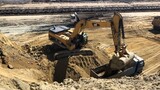 Caterpillar 385C Excavator Loading Mercedes & MAN Trucks - Sotiriadis_Labrianidi