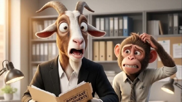 FILE KHA LI?! 😱🐐 PROMOTION CANCEL! 😂 | Office Animal Comedy #Shorts