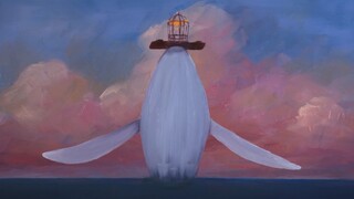 Animasi yang digambar di atas kaca: kisah cinta yang indah antara ikan dan burung: film pendek anima