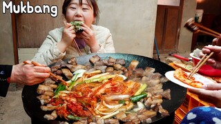 Mukbang | 입천장 까져도 맛있는 가마솥 통김치 삼겹살🥓 먹방