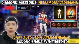 DAPAT DIAMOND MISTERIUS SEBANYAK 20K DM😱AUTO BORONG SEMUA EVENT DI EP EP !!!#dejetff #freefire