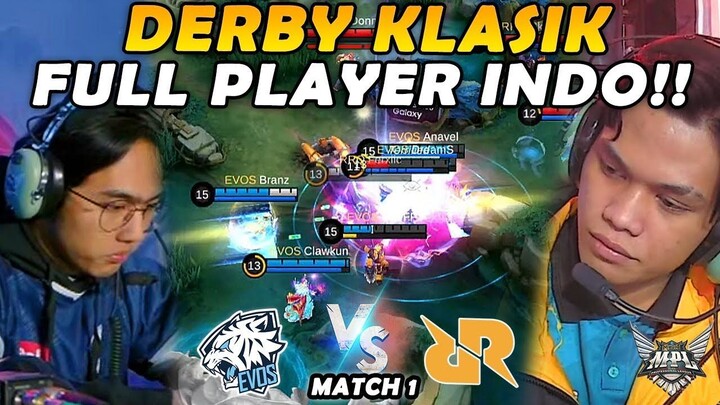 DERBY CLASSIC DIMULAI!! AKHIRNYA RRQ PAKE ROSTER FULL INDOO - RRQ VS EVOS MATCH