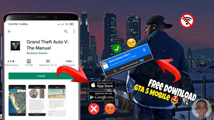 GTA 5 Android APK+OBB Download Gameplay (GTA 5 APK, iOS 2023) 