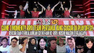 KENA COMEBACK!! RRQ TIM PERTAMA YG GUGUR PLAYOFFS! REAKSI STREAMER GEEK FAM 3-2 RRQ HOSHI MPL ID S13