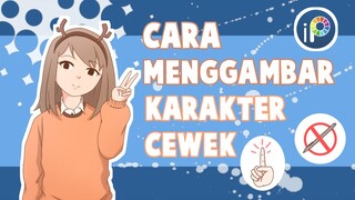 Cara Menggambar Karakter Cewek dari awal hingga akhir pakai jari | IbisPaint X